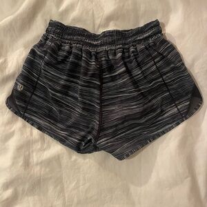 Lululemon Blue Striped Running Shorts, Size 2
